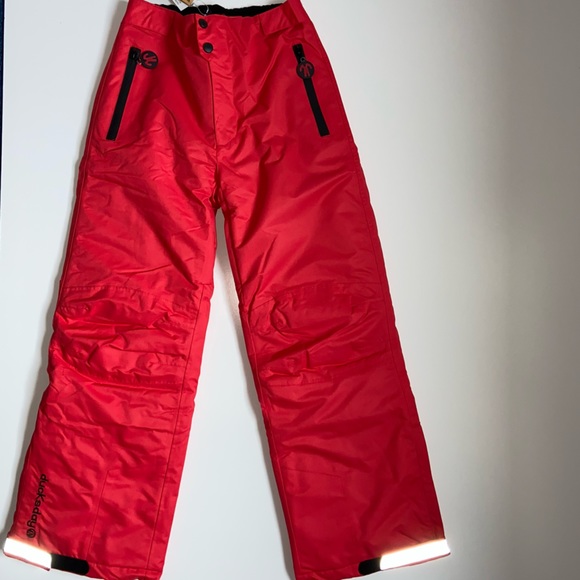 DUCKSDAY Kids Red Snow Pants Winter Ski Snowboard 10 YRS Waterproof NEW - Picture 1 of 9